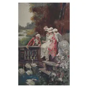 BY1008 Stretched Wall Tapestry 39x24 Inch Decorative Woven Artwork Traditional Home Wall Decor