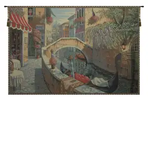 Venezia Romantica Italian Tapestry Wall Hanging 36x54 Inch Cotton Jacquard Woven Wall Tapestry