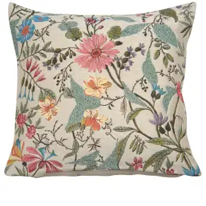 Senteurs French Tapestry Pillow Cover 18x18 Inch Cotton Jacquard Woven Cushion Cover