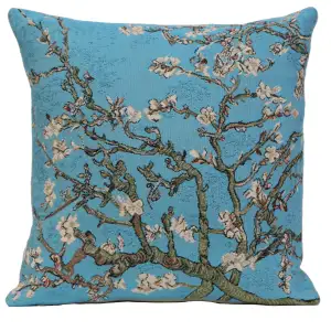 Vincent Van Gogh The Almond Blossom Tapestry Pillow Cover 16x16 Inch Cotton Jacquard Woven Cushion Cover
