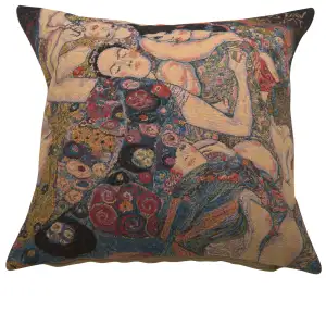 Gustav Klimt The Virgin Tapestry Pillow Cover 18x18 Inch Cotton Jacquard Woven Cushion Cover