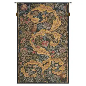 William Morris Owl and Pigeon II Tapestry Wall Hanging 44 x 27 in - C - H 29" x W 18"