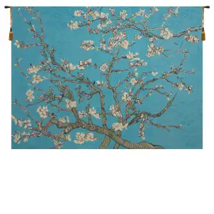 Vincent Van Gogh Almond Blossom II Vintage Tapestry Wall Hanging 33 x 43 in