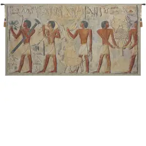 Saqqarah Beige Part I Belgian Tapestry Wall Hanging 35x36
