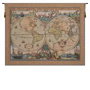 Maritime Map Large European Tapestry Wall hanging