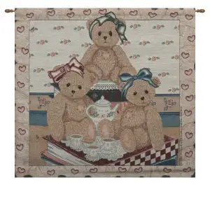 Best Friends Fine Art Tapestry - 25 in. x 26 in. Cotton/Polyester/Viscose by Priscilla Hillman