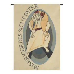 Year Of Favor With Verse European Tapestry 26 in. x 17 in. Alberto Passini Religious Christian Jacquard Woven Wall Hanging