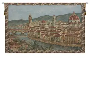 Belvedere Nuovo European Tapestry 27 in. x 42 in. Italian Landscape Architecture Jacquard Woven Wall Hanging Home Decor