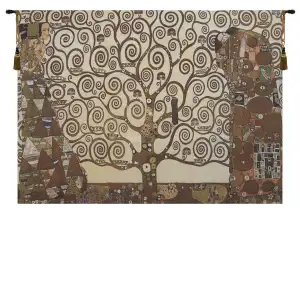 Stoclet Frieze Tree of Life Small Wall Tapestry 39x53 Gustav Klimt Art Nouveau Jacquard Woven Wall Art
