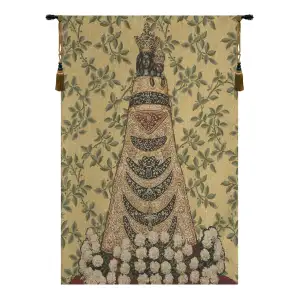 Madonna Of Loreto European Tapestry 26 in. x 17 in. Our Lady Religious Christian Jacquard Woven Wall Hanging