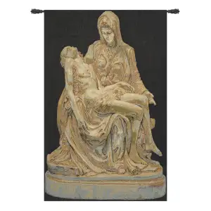 Pieta di Michelangelo European Tapestry 17x12 Renaissance Christian Religious Jacquard Woven Wall Art