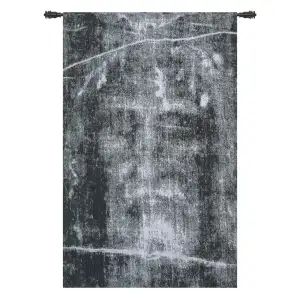 Sacra Sindone European Tapestry 26 in. x 17 in. Holy Shroud Turin Christian Religious Jacquard Woven Wall Art