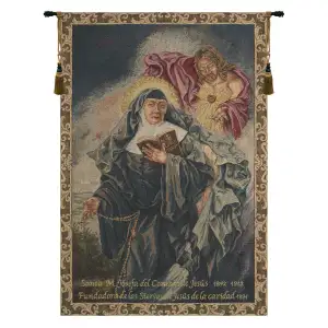 Santa Josefa European Tapestry 26 in. x 18 in. Saint Josefa Christian Religious Jacquard Woven Wall Art