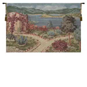 Villa European Tapestry Wall Hanging 18x27 Inch Cotton Jacquard Woven Wall Tapestry