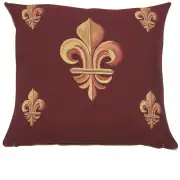 Five Fleur de Lys Red European Cushion Cover