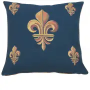 Five Fleur de Lys Blue European Cushion Cover
