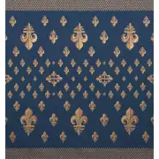 Grand Fleur de Lys Blue Tapestry Afghan Throw