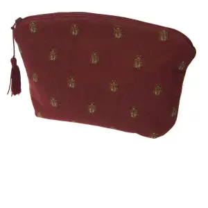 Abeilles Napoleon Red Tapestry Handbag 6x8.5 Inch French Bee Woven Womens Purse