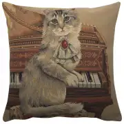 Cat With Piano European Cushion Covers