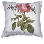 Rose On Right White European Cushion Cover