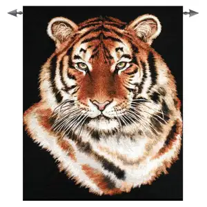 Vendage Portiere Left Side Large Belgian Tapestry Wall Hanging 69 in. x 26 in