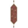 William Morris Design 45x13 in Belgian Table Runner - Fleur de Morris red