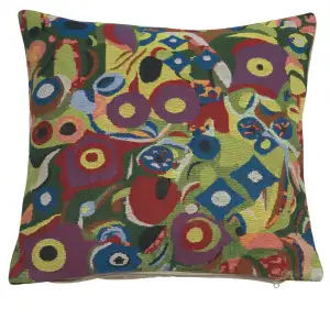 Gustav Klimt Swirls Tapestry Pillow Cover 16x16 Inch Cotton Jacquard Woven Cushion Cover