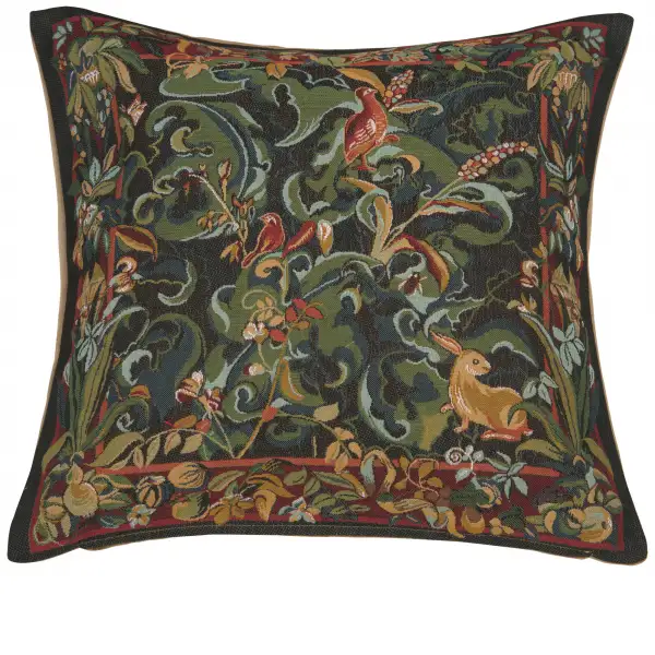 Animals with Aristoloches Green European Cushion Cover