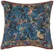 Animals with Aristoloches Blue European Cushion Cover