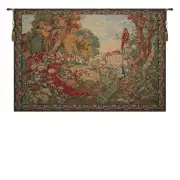 Castle In A Green Landscape Tapestry Wall Art