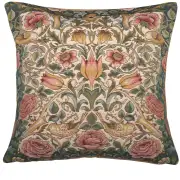 Roses and Birds White European Cushion Cover
