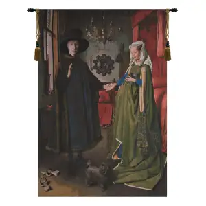French Hunting Scene Jacquard Woven Wall Hanging