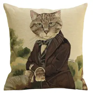 Herbert Cats A European Tapestry Pillow Cover 18x18 Inch Cotton Cushion Cover