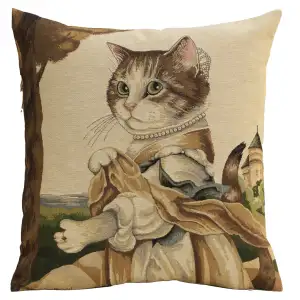 Herbert Cats C European Tapestry Pillow Cover 18x18 Inch Cotton Cushion Cover
