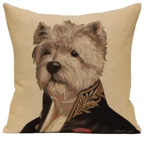 Thierry Poncelet Ambassador Westy Tapestry Pillow Cover 18x18 Inch Cotton Jacquard Woven Cushion Cover