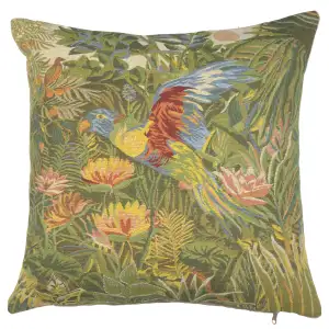 Henri Rousseau Feerie Tropicale Tapestry Pillow Cover 18x18 Inch Cotton Jacquard Woven Cushion Cover