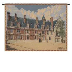 Castle Blois European Tapestry Wall Hanging 19x14 Inch Cotton Jacquard Woven Wall Tapestry
