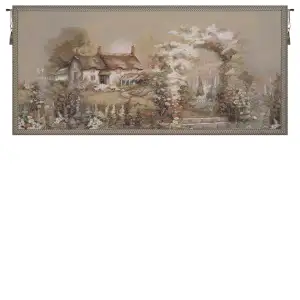 Garden of Eden Tapestry Wall Hanging 27x54 Inch Cotton Jacquard Woven Wall Tapestry