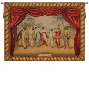 Comedy of Art French Tapestry Wall Hanging 28x38 Inch Cotton Jacquard Woven Wall Tapestry