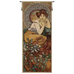 Post Impressionist Landscape Jacquard Woven Wall Art - A - H 44" x W 18"