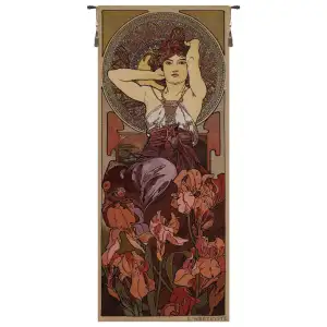 Post Impressionist Landscape Jacquard Woven Wall Art - A - H 44" x W 18"