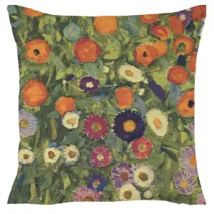Gustav Klimt Garden Tapestry Pillow Cover 18x18 Inch Cotton Jacquard Woven Cushion Cover