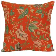 Peony Orange B European Cushion Cover