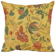 Peony Yellow B European Cushion Cover