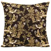 The Chinese on a Wheelbarrow Black European Cushion Cover