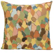 Mosaique Chinoise Footprint Yellow European Cushion Cover