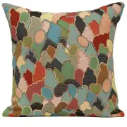 Mosaique Chinoise Footprint Blue European Cushion Cover