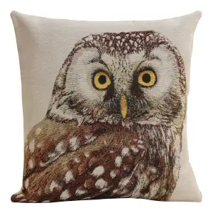 Superb Owl Tapestry Pillow Cover 18x18 Inch Cotton Polyester Acrylic Cushion Cover