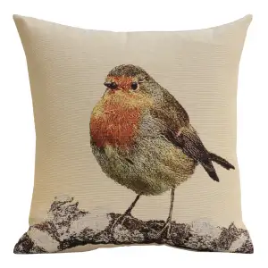 Sparrow Robin Tapestry Pillow Cover 18x18 Inch Cotton Polyester Acrylic Cushion Cover