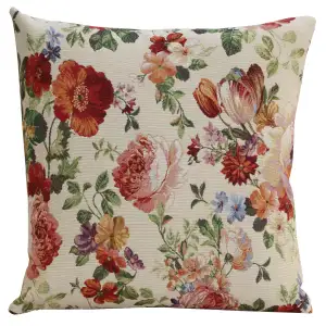 William Morris Spring Garden Tapestry Pillow Cover 18x18 Inch Cotton Jacquard Woven Cushion Cover